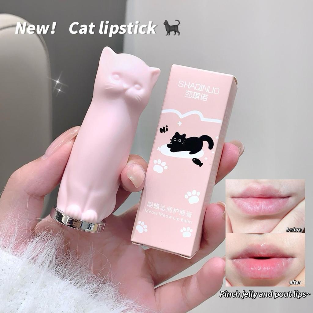 SHAQINUO Cat-Inspired Lip Balm Nourishing for Chapped Lips Long-Lasting Moisture Ideal For Autumn And Winter Hydrating Lip Care