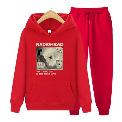 Женский комплект с капюшоном с длинными рукавами Radiohead RadioIndie, комплект с капюшоном с принтом, повседневный пуловер большого размера, популярная уличная одежда