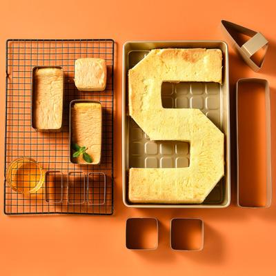 Набор форм для торта с цифрами и буквами из нержавеющей стали, буквенно-цифровая форма для торта, холодильник