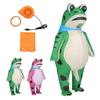 Inflatable Frog Costume for Adults Kids Funny Blow Up Frog Costume with Air Pump Frog Onesie Suit for Halloween Party