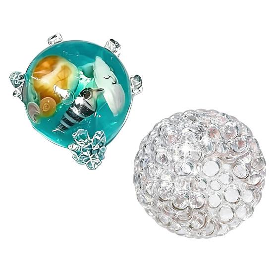 Ocean Seashells Stress Ball Anxiety Relief Clear Ball Squeeze Toy Home Office Workers Hand Relaxation Sensory Ball