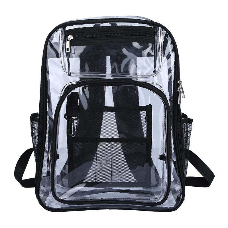 Pvc Transparent Backpack With Waterproof Design For Daily Use And Laptop