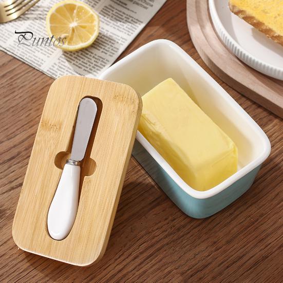 Керамическая масленка с резаком и крышкой, герметичный контейнер для хранения масла для сохранения свежести, многоцелевая форма для масла для выпечки