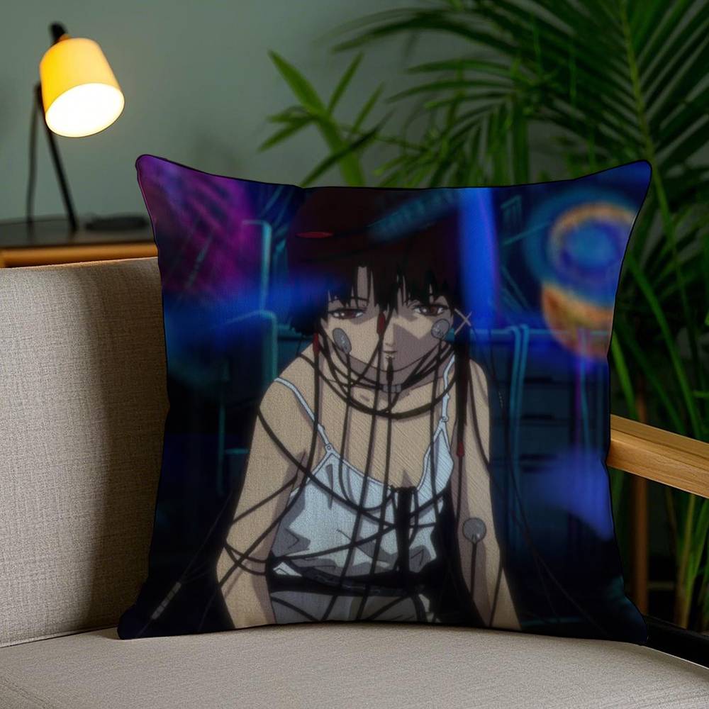 S-Serial Experiments L-Lain Наволочка для дома, общежития, спинки стула, короткий плюш, двусторонняя печать, подушка для офиса, время для сна