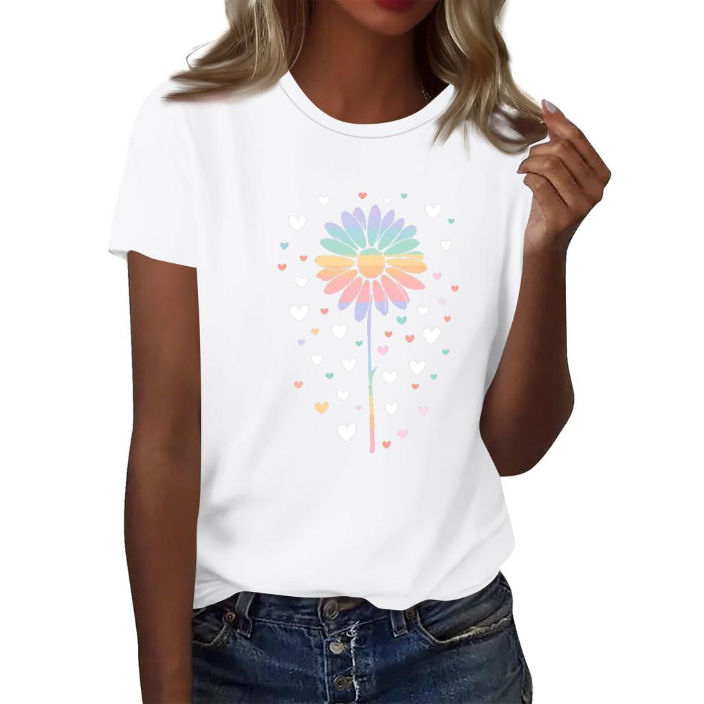 Женская мода повседневная футболка с круглым вырезом и короткими рукавами, топ, футболка, топ