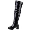 Sexy Overknee Boots For Women Patent Fetish Party Shoes Lady Heels Over the Knee Boots White Black Red Winter Long Fetish Shoes