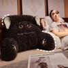 Black Curly Cat Shaped Backrest Bedhead Soft Bag Waist Protection Pillow Student Dormitory Reading Lumbar Support Mats Sofa Cushion Easy To Clean