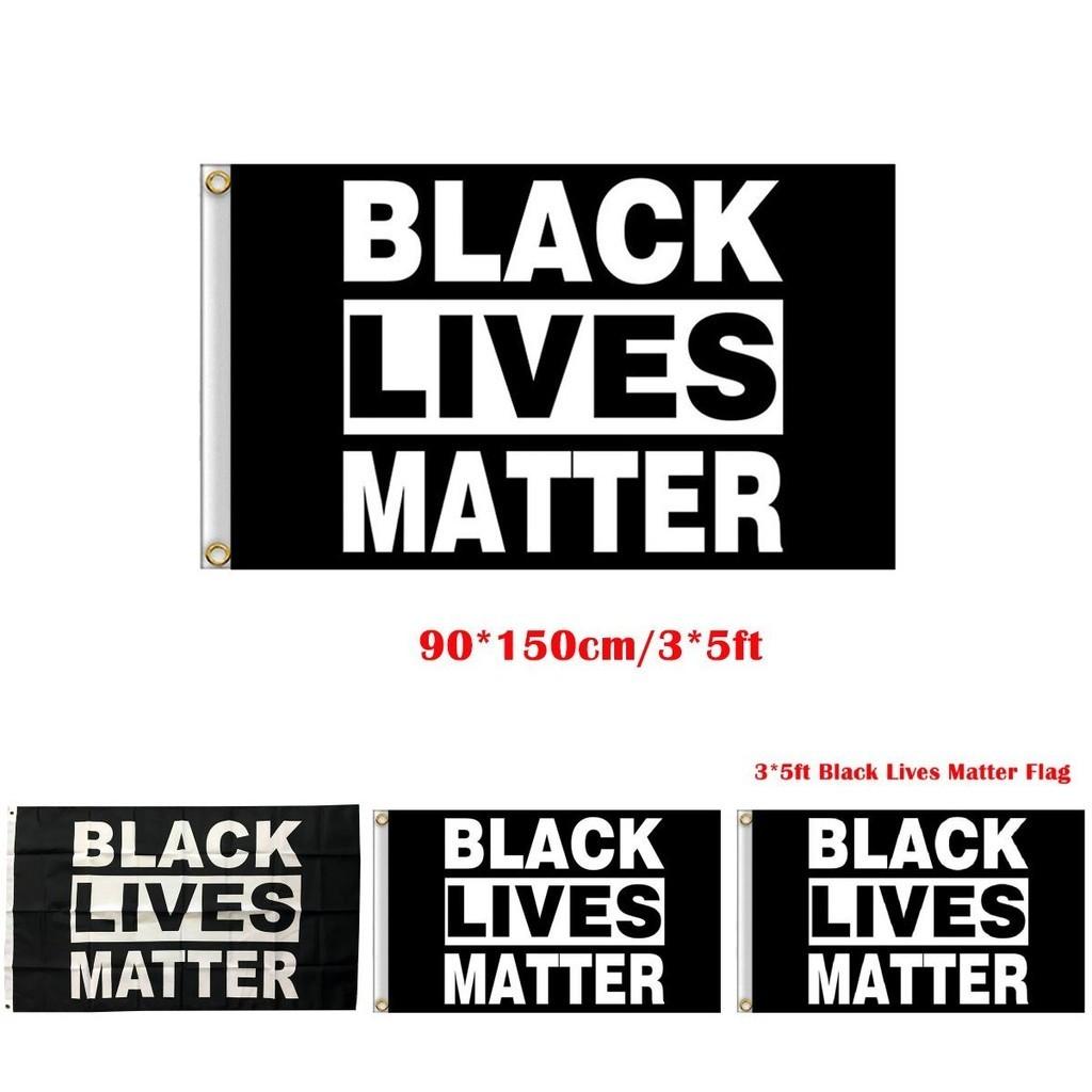 Прочный черный флаг 'Black Lives Matter' размером 3x5 футов с яркими цветами для использования на улице и в помещении