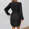 Темперамент и элегантность верхняя одежда весна и осень однотонные женские длинные рукава черные платья