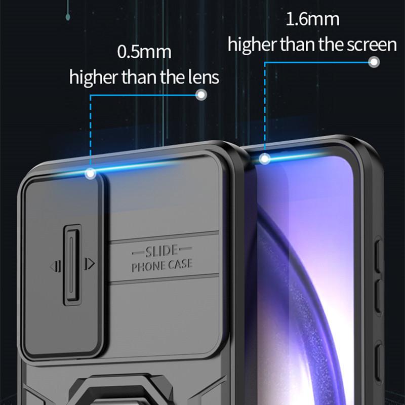 Для Samsung Galaxy A55 Чехол Для Samsung A15 A25 A35 A55 5G Чехол Объектив Раздвижное Окно Защитная Броня Ударопрочный Держатель Бампер