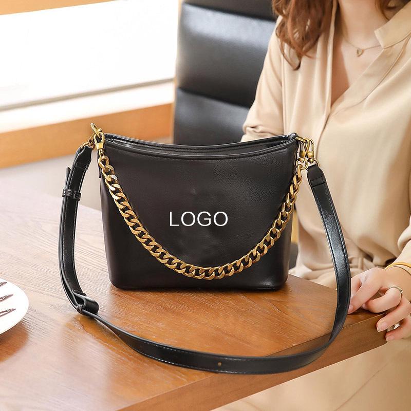 2025 Высококлассная европейская и американская ретро сумка-ведро на цепочке Ян - Универсальная, простая, вместительная сумка