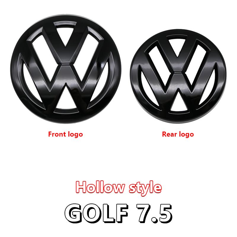 2Pcs For Volkswagen VW Polo Golf 4 5 6 7 7.5 8 ABS Car Front Grill Emblem Rear Trunk Badge Logo Scirocco Premium Pro Plus Extra E444