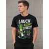 Men's Black Short Sleeve Crew Neck T-Shirt with Funny Leek Skateboard Graphic, Soft Cotton Feel, Relaxed Fit for Casual Daily Wear