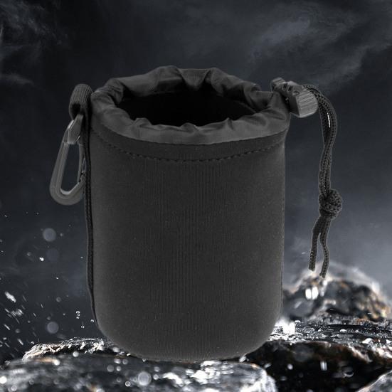 Неопреновая сумка для объектива Сумка для объектива камеры DSLR Водонепроницаемая противоударная поясная сумка Цилиндр держателя объектива с внутренней защитой от меха Сумка для хранения объектива камеры