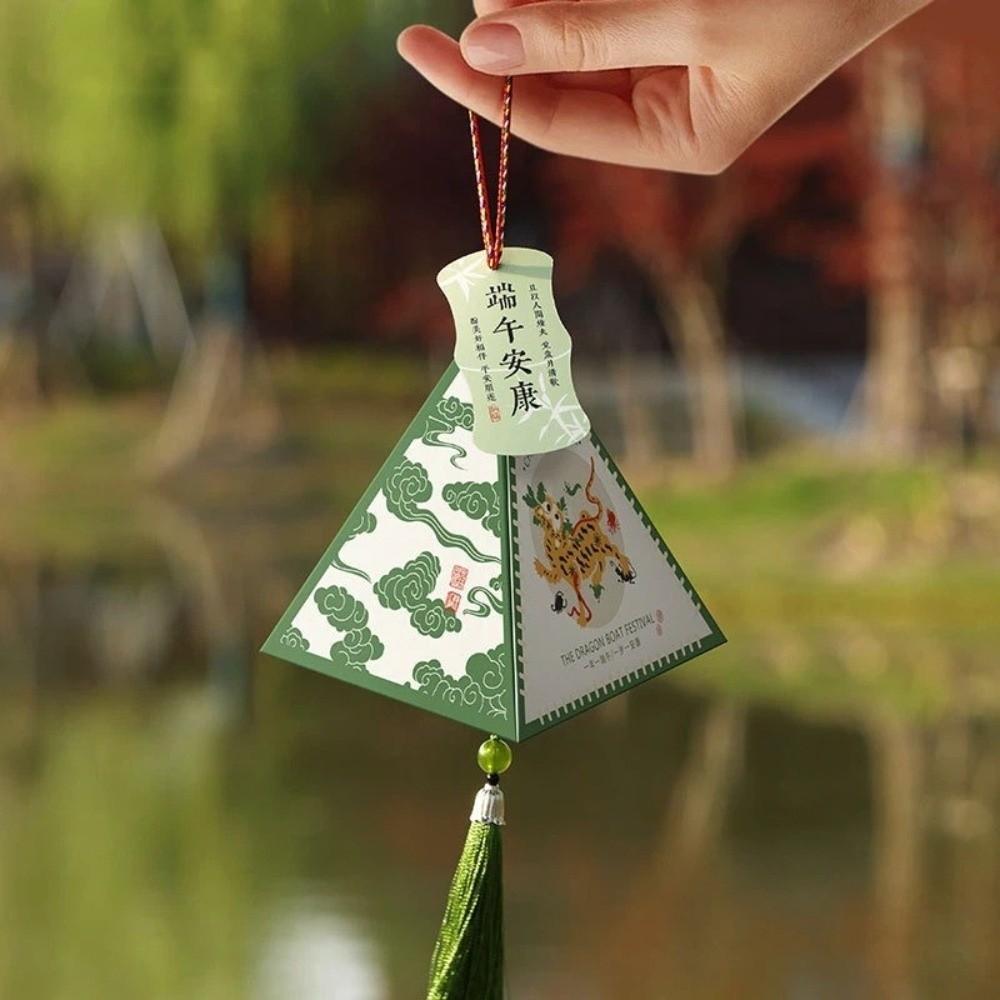 10Pcs Traditional Zongzi Packaging Box Thickened Single Zongzi Container Gift Giving