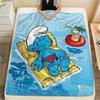 The Smurfs2 Flannel Blanket, High quality Comfortable for All Seasons, Home Decor, Warmth and Comfort