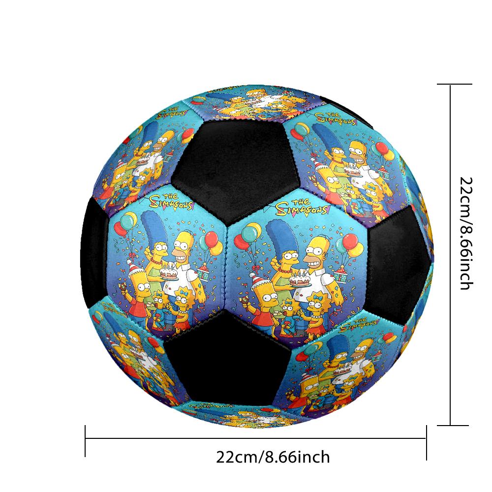 Simpsons Family Indoor Soccer Ball Colorful Machine Stitched PVC Size 5 Team Training Competition Ready Durable High-Bounce Cool Sports Gift