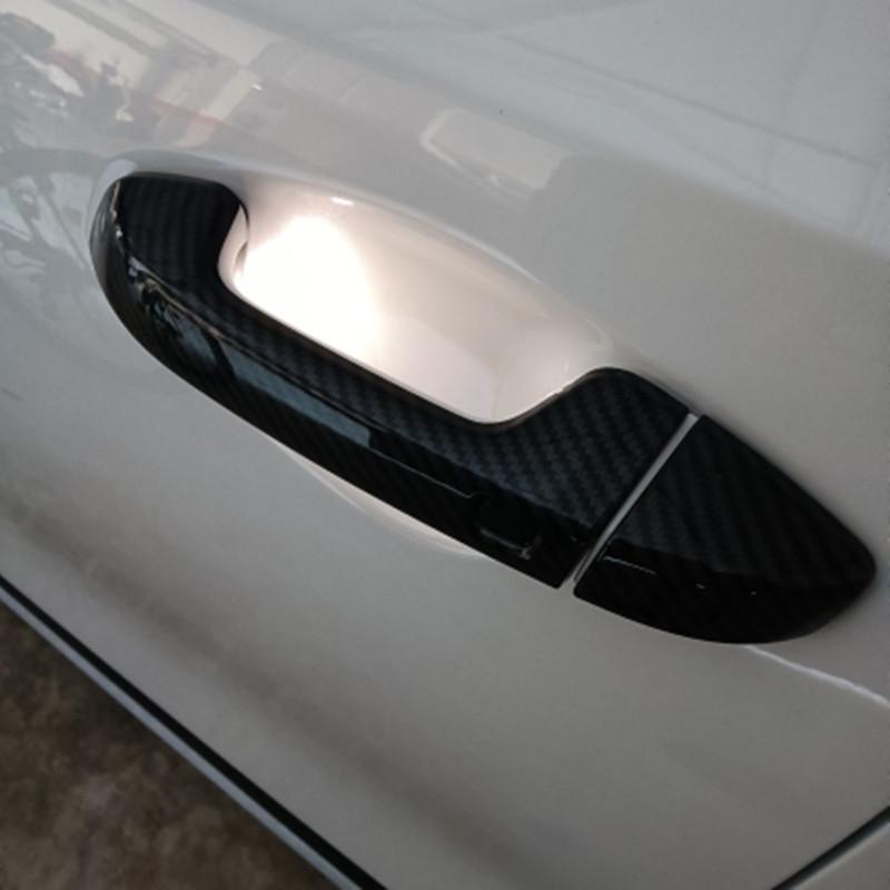 Door Handle Cover Trim for Kia Forte Cerato K3 BD GT Car Accessories Plastic Imitation Carbon Fiber
