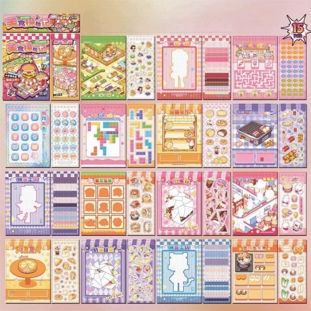 Food Adventure Story 3D Landscape Sticker Decorative DIY Cabin Scene Sticker Toy