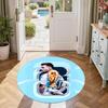 Messi Round Floor Rug Suitable for Playrooms Living Rooms Dining Room Game Room Anti-slip Round Rug Decorate Offices Perfect Gift for Women Men