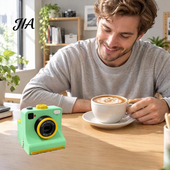 Kitchen Gadget for Latte Art 3D Printed Coffee Printer, Manual One-Click Powder Stencil Maker with DIY Drink Decorator Interchangeable Template Cards