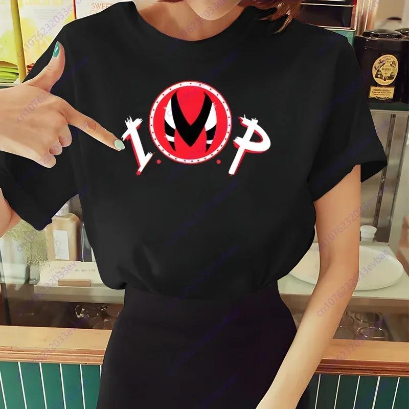 Женская футболка Helluva Boss Летняя футболка с коротким рукавом и принтом жевания Забавная футболка Харадзюку Топы Мужская футболка Уличная одежда