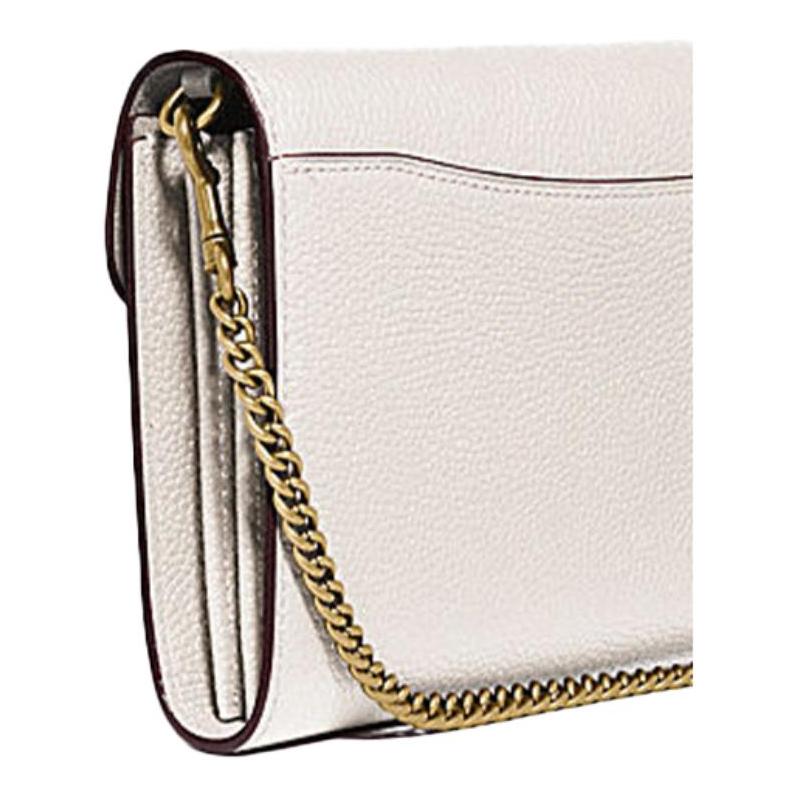 COACH Tabby 20 WOC chain leather armpit bag crossbody shoulder bag women's white