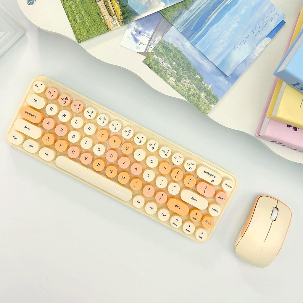 Mofii Наборы беспроводной клавиатуры и мыши 2,4G. Красочная клавиатура и мышь, комплект клавиатуры для нескольких устройств, совместимый с настольным ноутбуком.