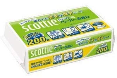 Бумажные тарелки Scotty 400 листов x 10 наборов [Оптовая покупка] Ткань, Быстро, (200 пар)