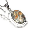 Necklace Malinga Jasper Gemstone Handmade Antique Silver Jewelry 2"