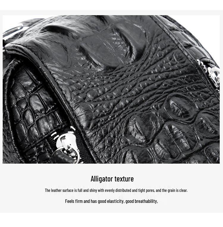 2023 Модная мужская сумка-кроссбоди из натуральной кожи с тиснением под крокодила