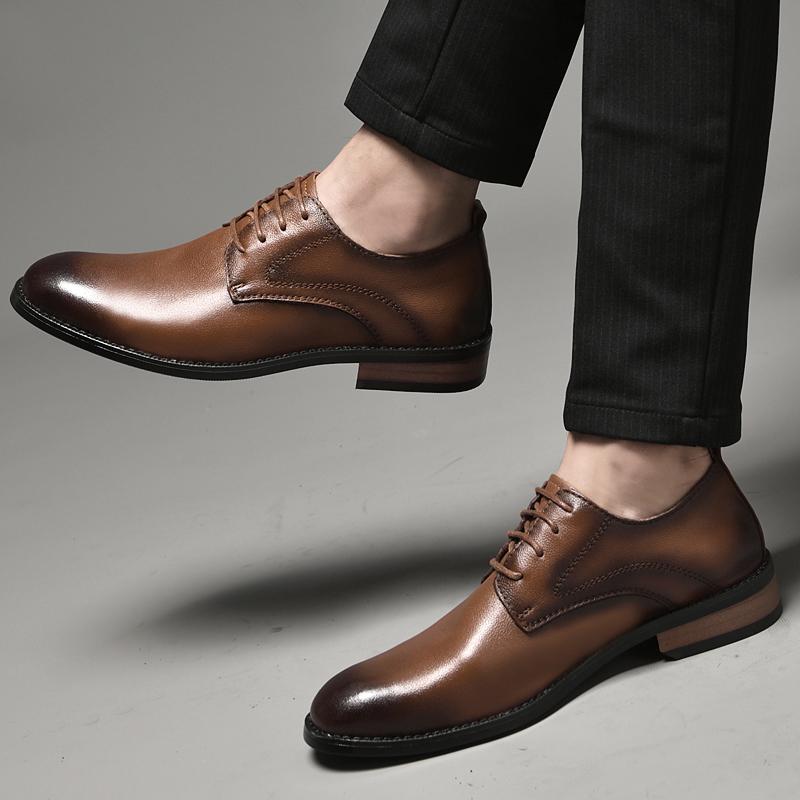 Casual Slip On Formal Leather Men Shoes Men Italian Black Male Loafers Men Shoes Wedding Party Dress Shoes