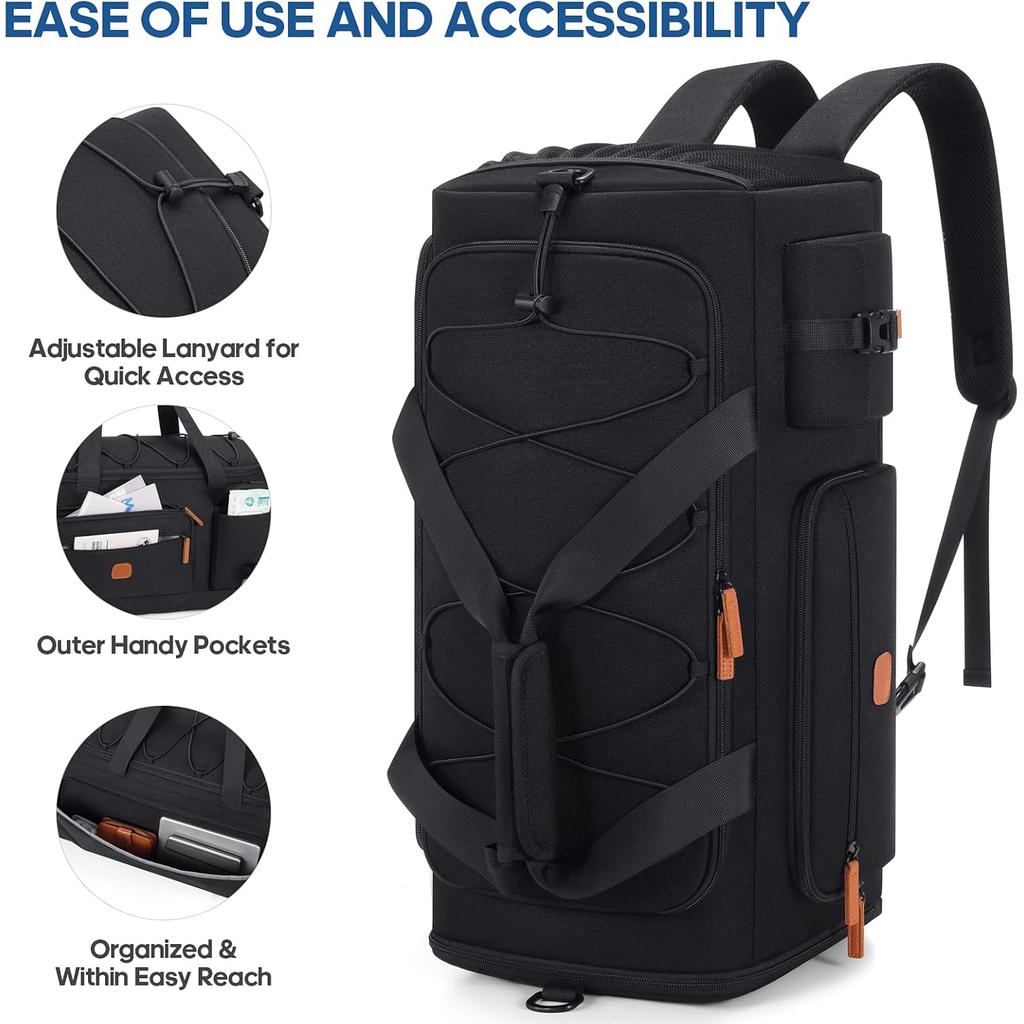 Спортивная сумка для мужчин и женщин с отделениями для обуви и ноутбука, спортивная дорожная сумка 3 в 1, рюкзак с защитой от кражи для ручной клади в самолете и на тренировках