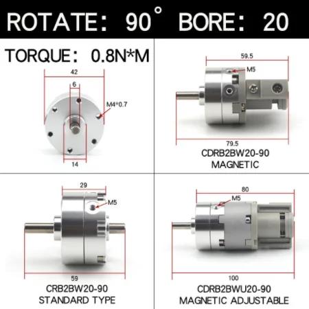 SMC Type Vane Rotary Swing Cylinder CRB2BW CRB2BW10-90S CRB2BW15-180S CRB2BW20-270S CRB2BW30-90S CRB2BW40-180S CRB2BW30-180S