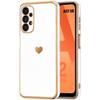 Protective Case - BOOLING - for Samsung Galaxy A32 5G - Heart Pattern - Shockproof - Anti-Scratch - White