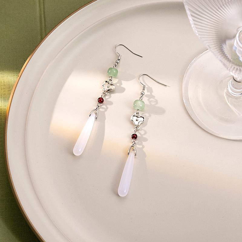 BLINGBAY женские новые серьги с искусственным жемчугом в китайском стиле, серьги с кисточками в форме бабочки в китайском стиле, простые аксессуары Hanfu, ретро-ювелирные изделия