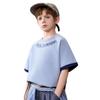 ASK JUNIOR Детская дышащая футболка с коротким рукавом и цветовыми блоками для мальчиков