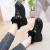 Winter Snow Boots Fleece Thickened Warm Fluffy Shoes Small Fragrant Wind Women's Short Boots Leather Waterproof Mother Shoes