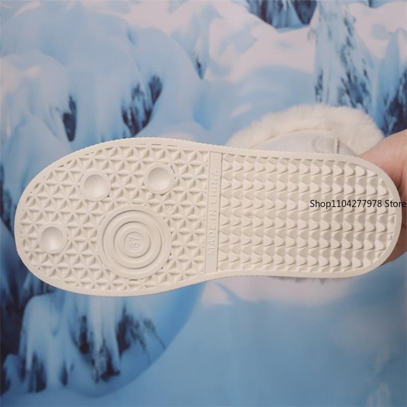 Fashion Butterfly-knot Women Boston Boots 2024 Winter Platform Snow Boots Cashmere Warm Thick Soles Cotton Shoes Women Zapatos De Mujer