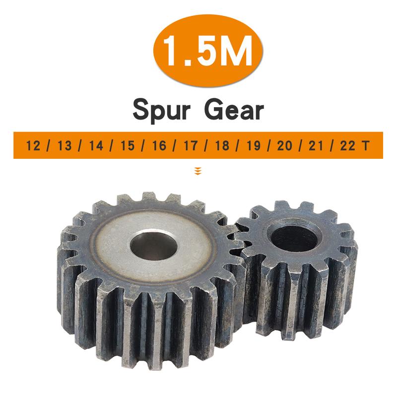 Шестерни 1.5M-12T/13T/14T/15T/16T/17T/18T/19T/20T/21T/22T SC45# Углеродистая Сталь Цилиндрическая Шестерня Зубья с Высокочастотной Закалкой
