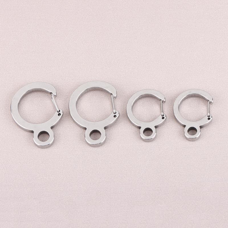 2Pcs Heavy Duty Stainless Steel Key Ring Spring Snap Hook Carabiner for Outdoor Sports Backpack