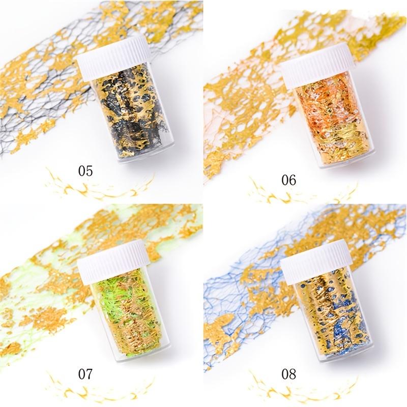 Мерцающие серебряные и золотые наклейки из алюминиевой фольги для ногтей — простые наклейки для слайдер-маникюра своими руками, легкое нанесение