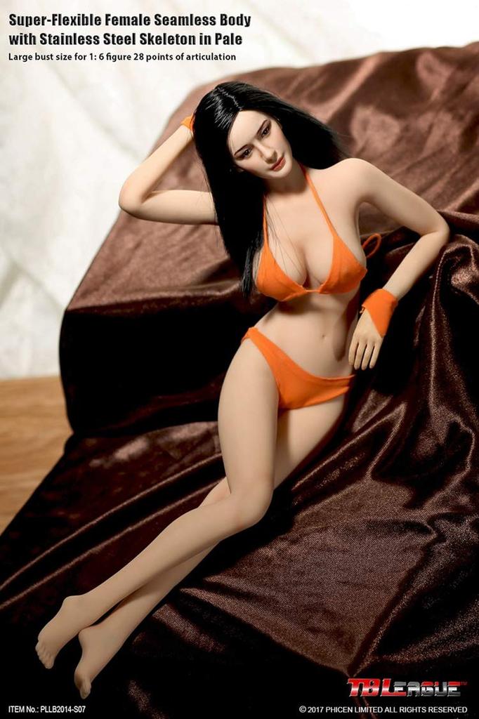 Scale Action Figure TBLeague Western Female Stainless Steel Large Head Bikini Full Set [TOYBARJAPAN] 1/6 PLMB2014-S07 Body, Skeleton, Bust, Pale,