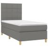 VidaXL Divan Bed with Mattress Dark Grey 80x200 Cm Fabric - Model 3142290