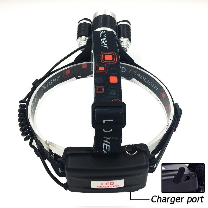 XM-L T6 Масштабируемый налобный фонарик Power Bank налобный фонарь 15000 люмен перезаряжаемый светодиодный налобный фонарь