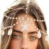 Ocean Style Bohemian Hair Chain Starfish Beaded Head Piece Boho Head Chain  Summer Vacation