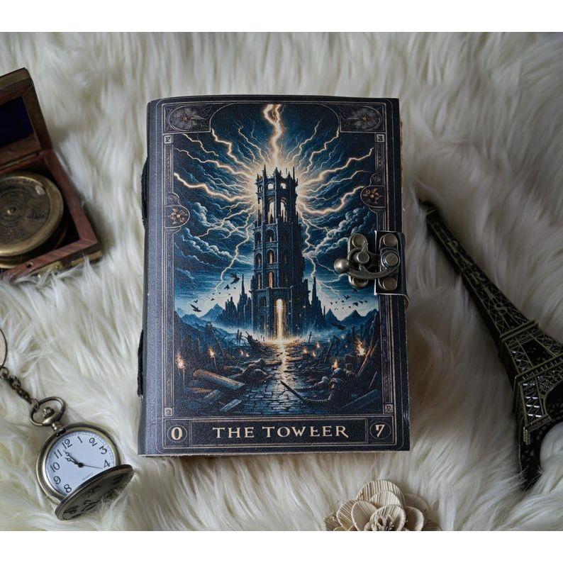 Journal Gothic Grimoire Notebook Handmade Occult Diary Witchy Tarot Card Sketchbook Dark Fantasy Spell Book Gift.