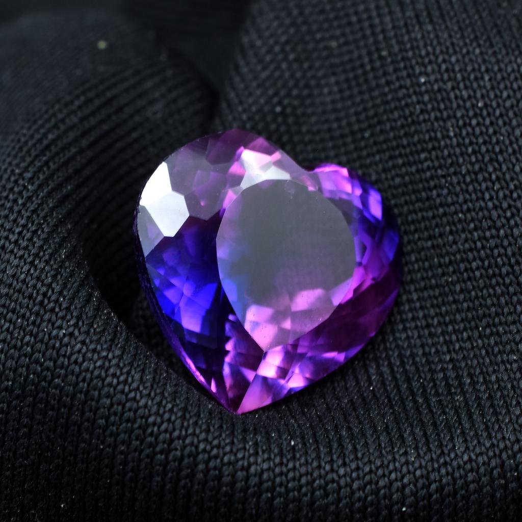 Natural Purple Tanzanite Loose Gemstone 9.65 ct Heart Cut for Jewelry Making and Gem Collections