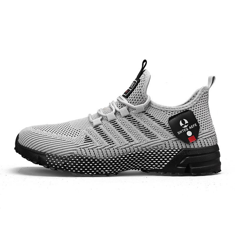 Спортивная обувь Летняя обувь Кроссовки Летающие тканые и дышащие кроссовки Легкая сетка Мужская повседневная обувь Мужская
