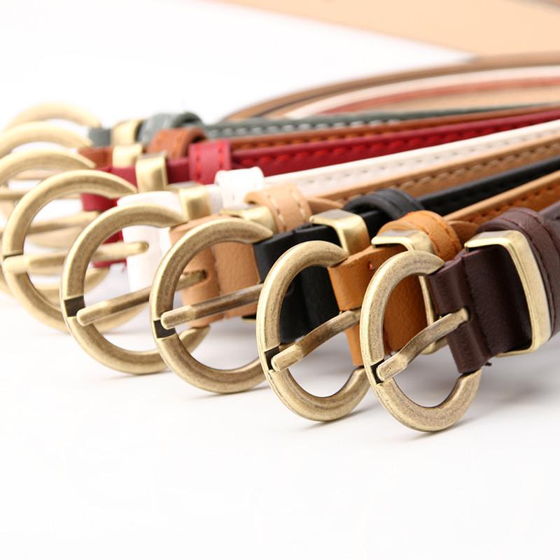 Womens Simple Pu Leather Belt With Alloy Buckle For Fashionable Office And Casual Looks